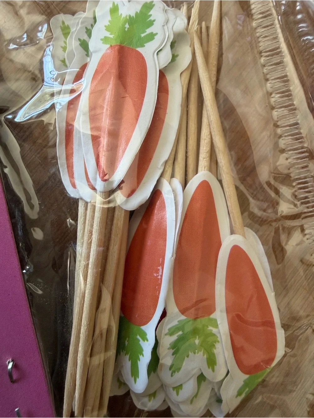 Hobby Lobby Orange Bunny Cupcake Kit with Carrot Picks